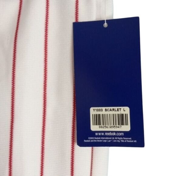 Reebok Size Youth Large Baseball Pants Red Stripe Pattern 100% Polyester NEW - Picture 12 of 12